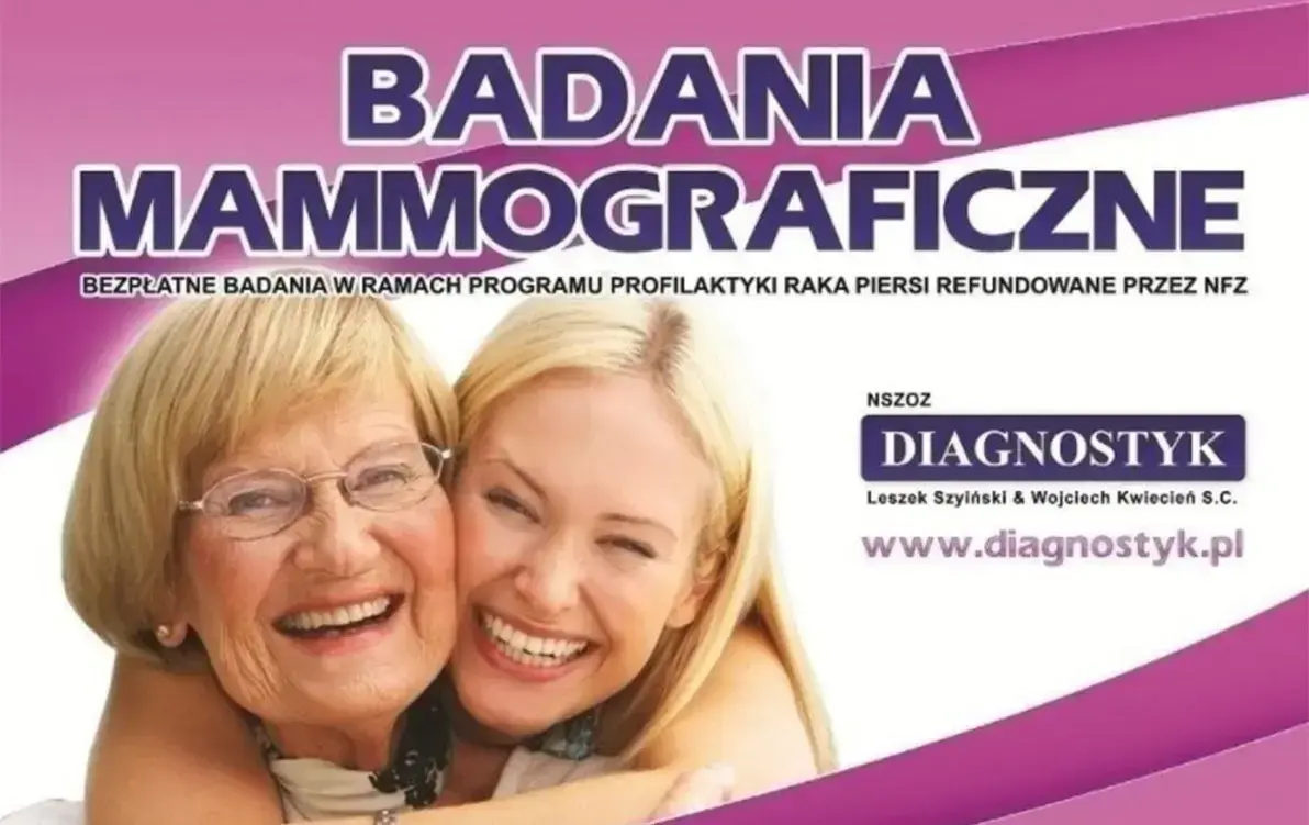 Zdjęcie do 24 X: Bezpłatne badanie mammograficzne