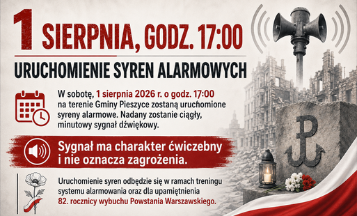Informacja o uruchomieniu syren alarmowych 1 sierpnia