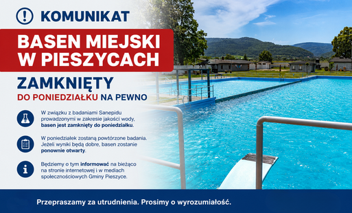 Informacja o zamknięciu basenu